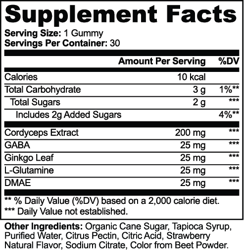 Energized Cordyceps Energy Gummies
